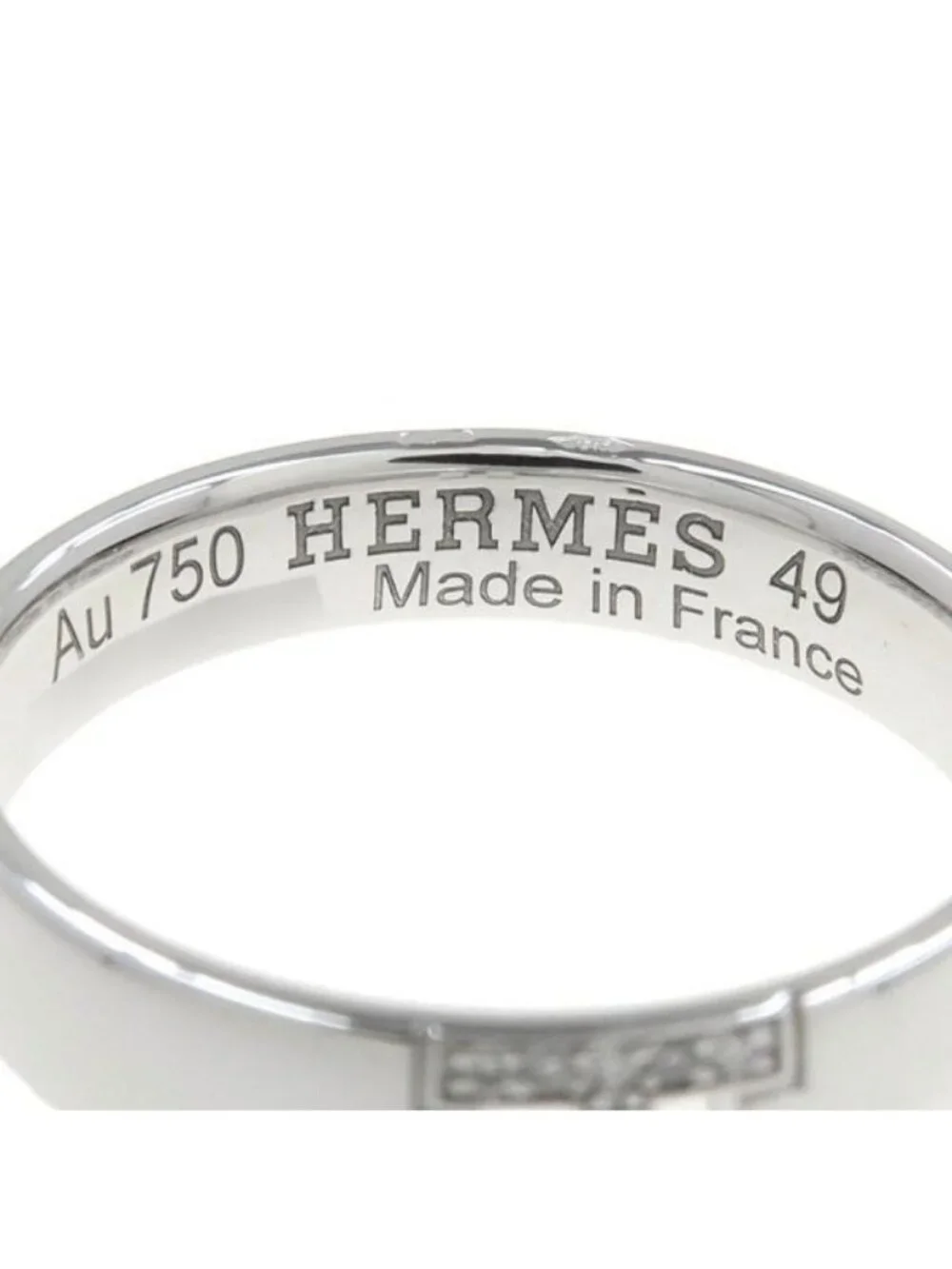 Hermes Everhera Crest Sling Diamond 49 Ring